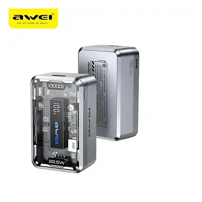 Awei P111K 10000mAh 22.5W Transparent Super Fast Charging Mini Power Bank